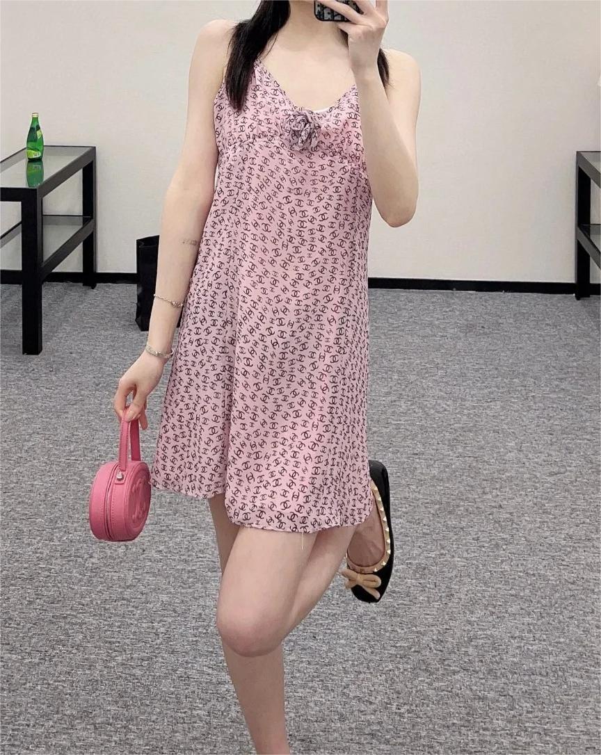 CHANE25SS Bowknot Halter Dress