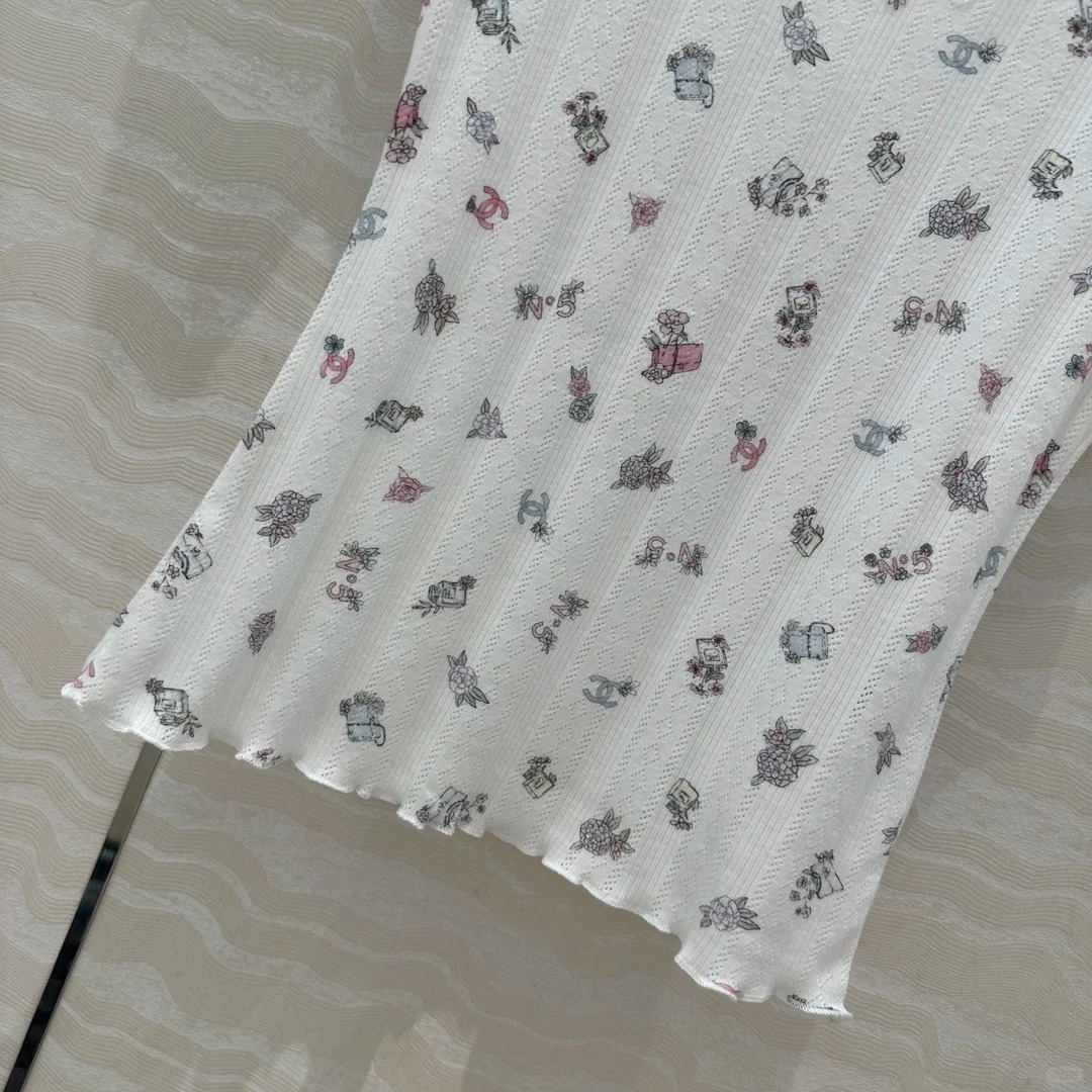 CHANE25SS Floral Bow Short Sleeve