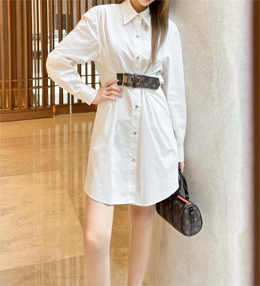 Louis Vuit25SS Belted Shirtdress