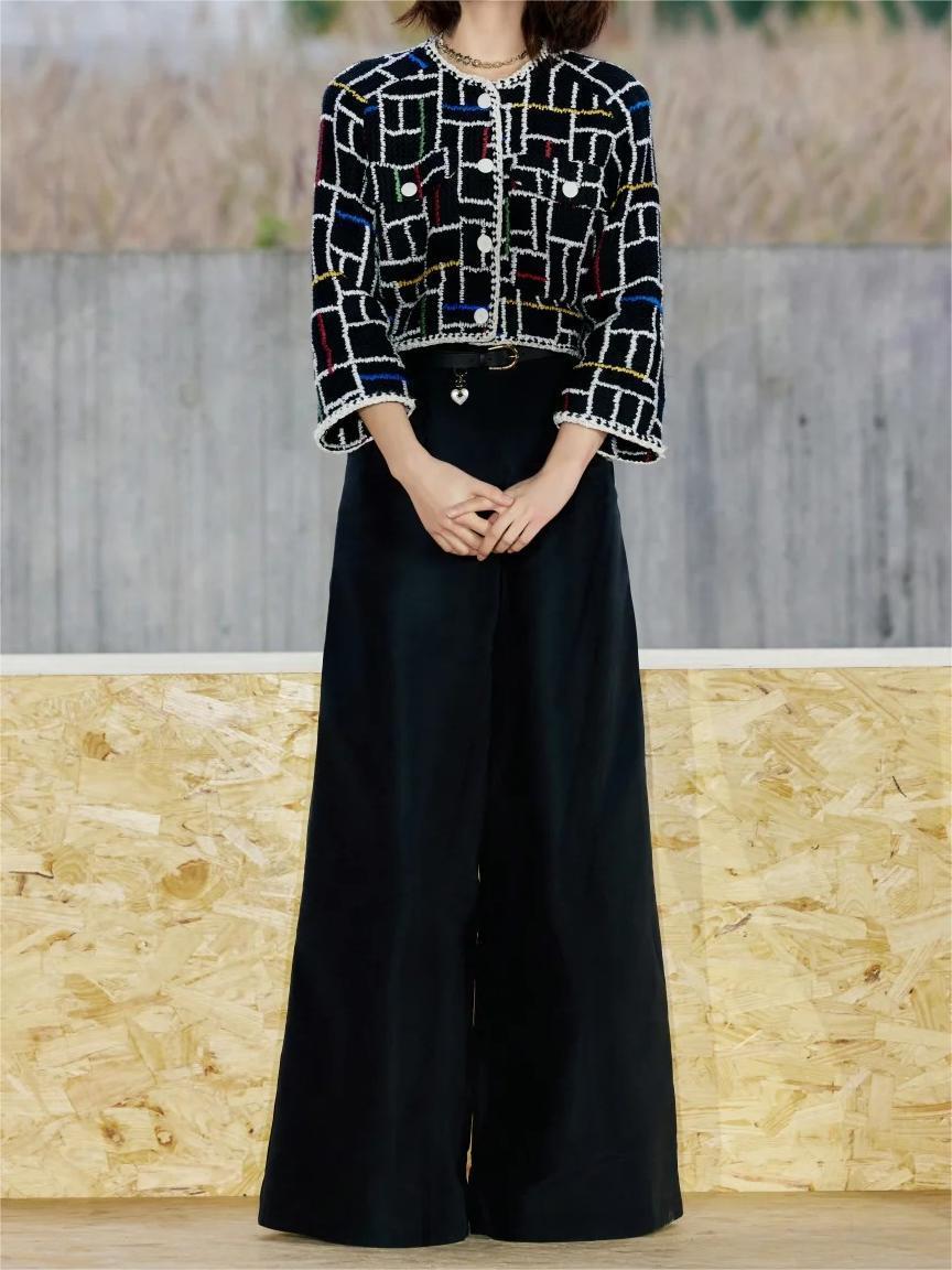 CHANE25SS colorful striped chambray jacket