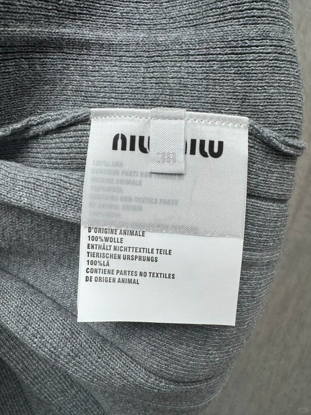 MIU25SS Grey College Style Pleated Skirt