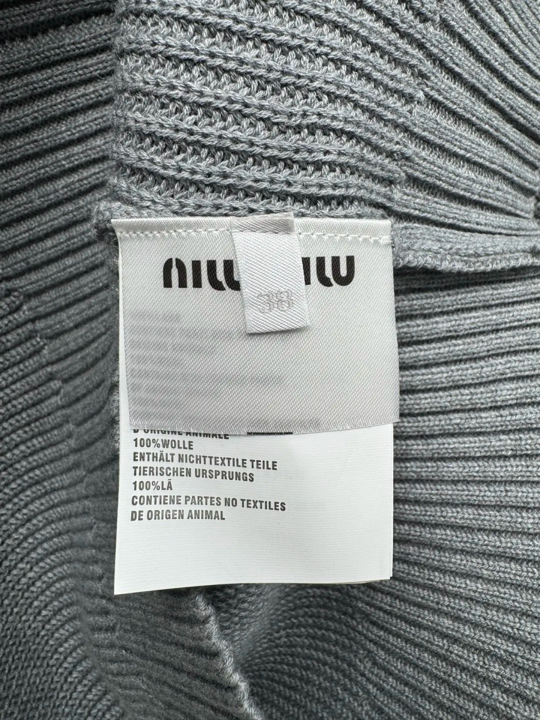 MIU25SS Grey Collegiate Sweater