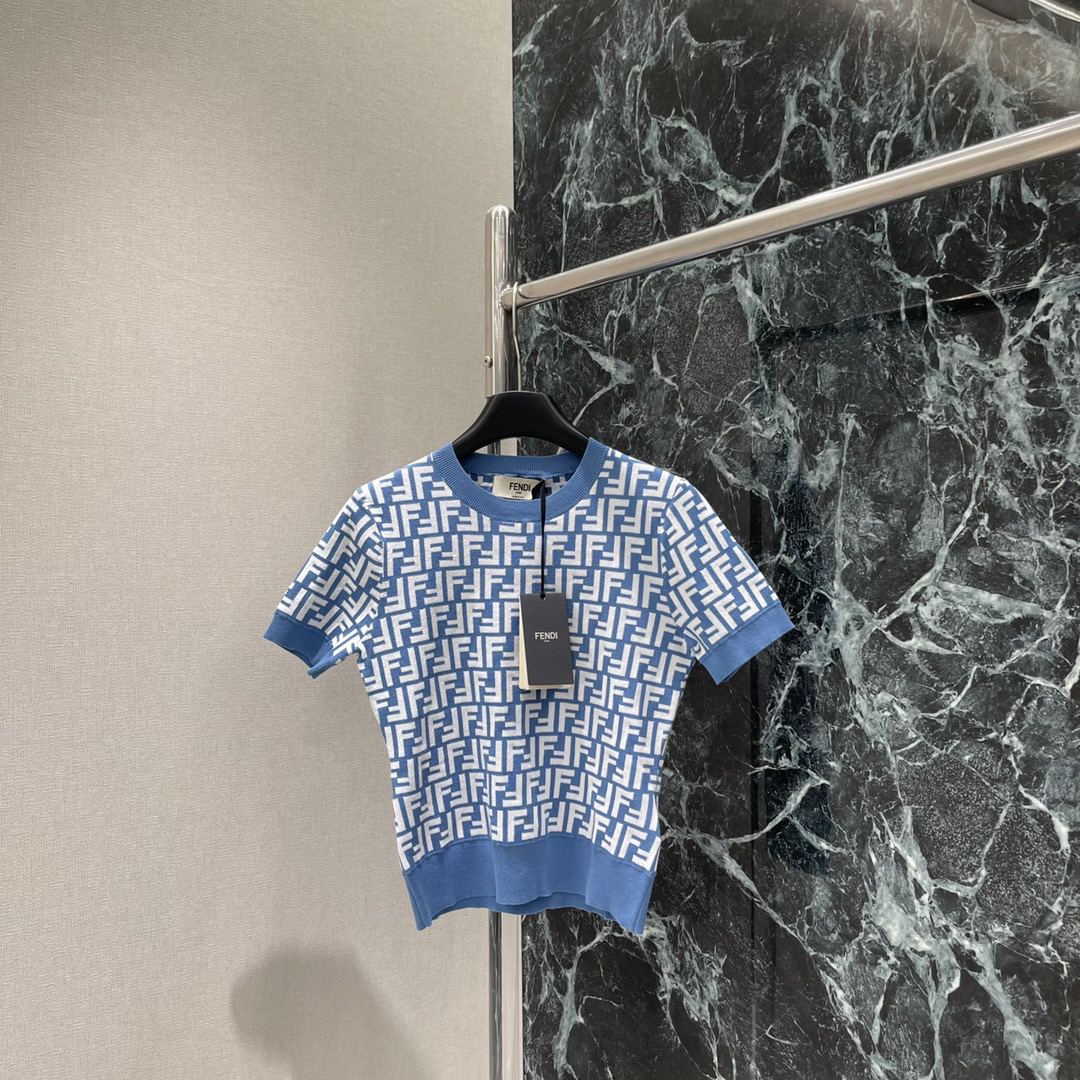 FEND25SS Jacquard Knit Short Sleeve