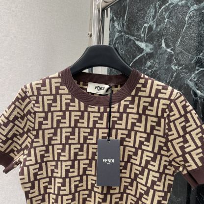 FEND25SS Jacquard Knit Short Sleeve