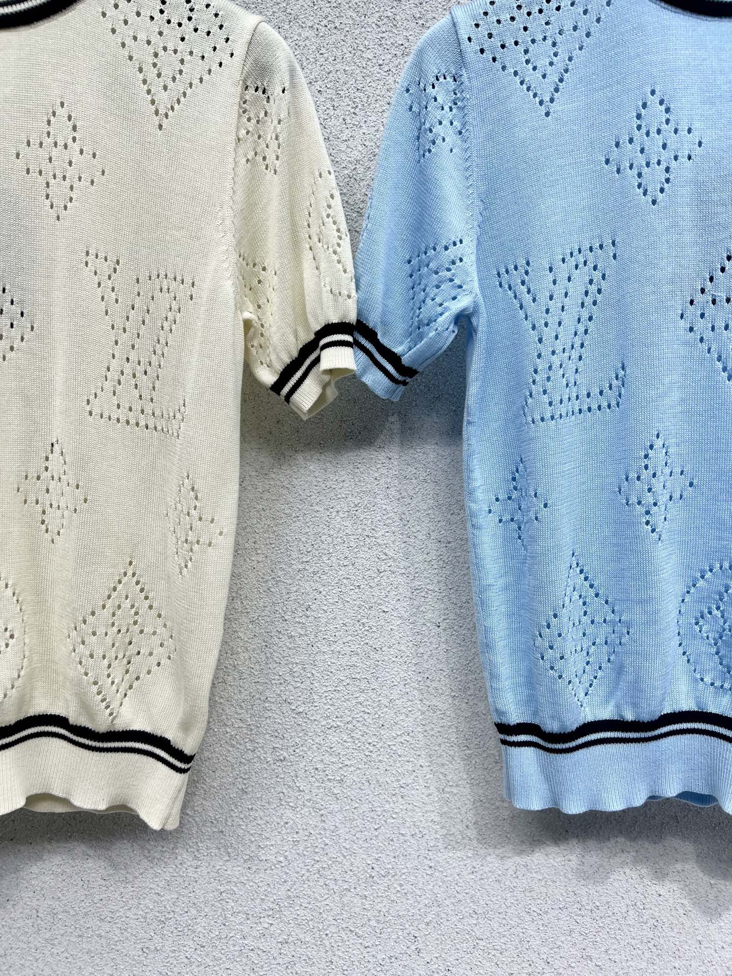 LOUIS VUIT25SS knitted wool short sleeve top