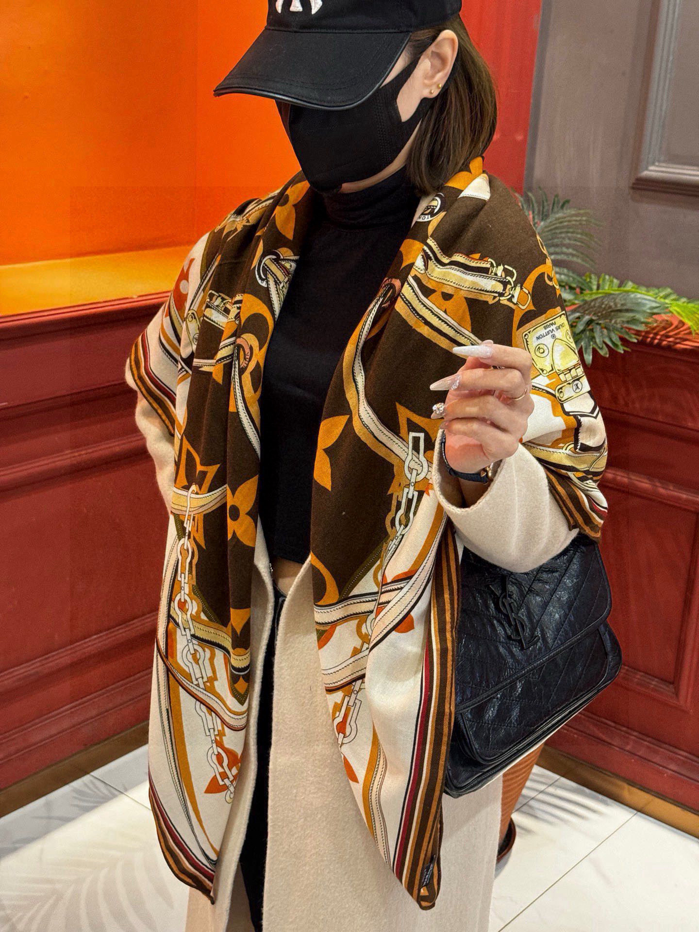 Louis Vuit Velvet Square Scarf