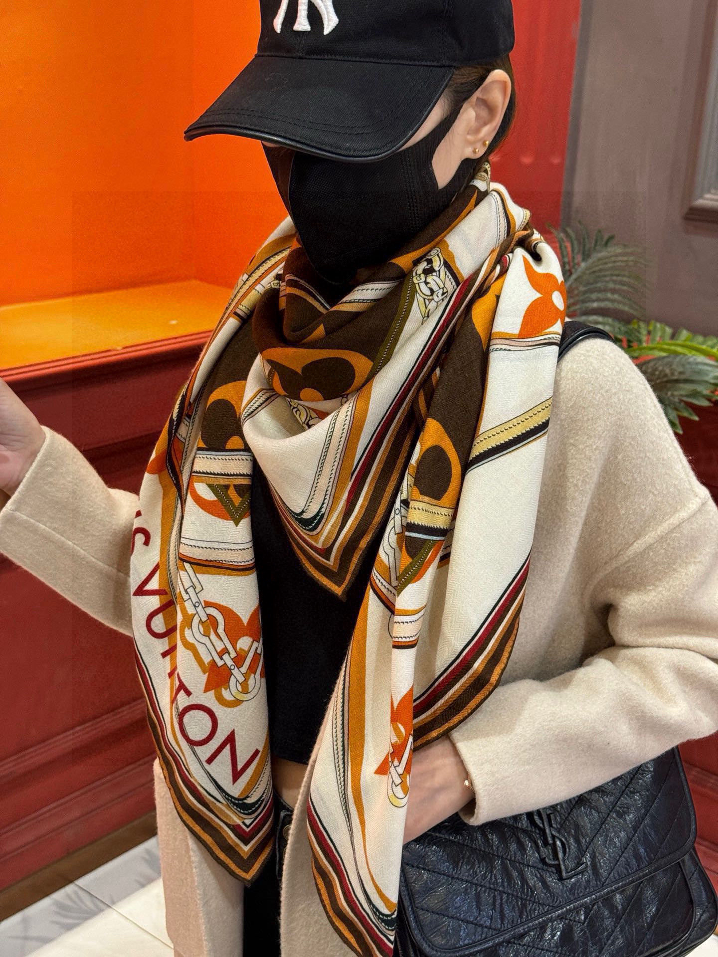 Louis Vuit Velvet Square Scarf