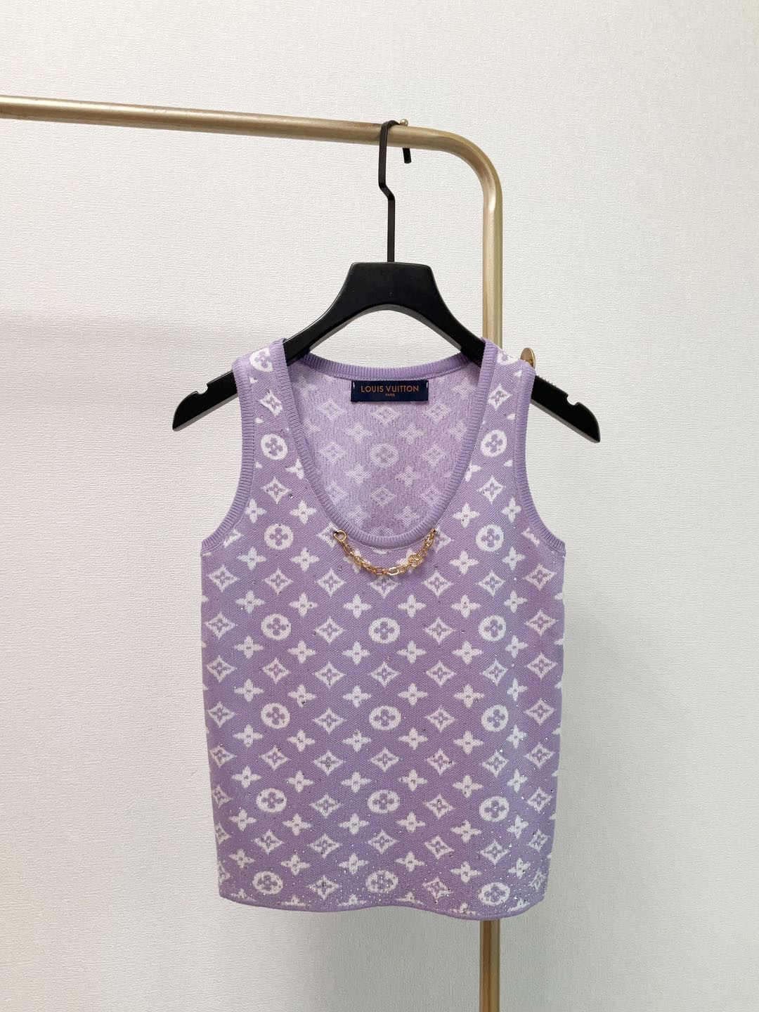 LU25SS Knit Crew Neck Sleeveless Tank Top