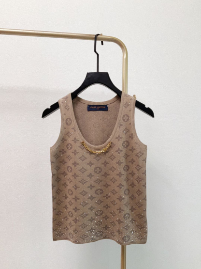 LU25SS Knit Crew Neck Sleeveless Tank Top