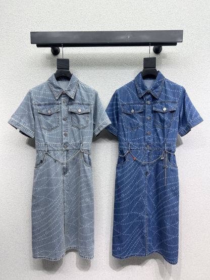 CHANE Denim Short Sleeve Dress