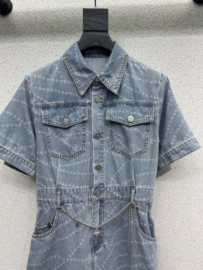 CHANE Denim Short Sleeve Dress