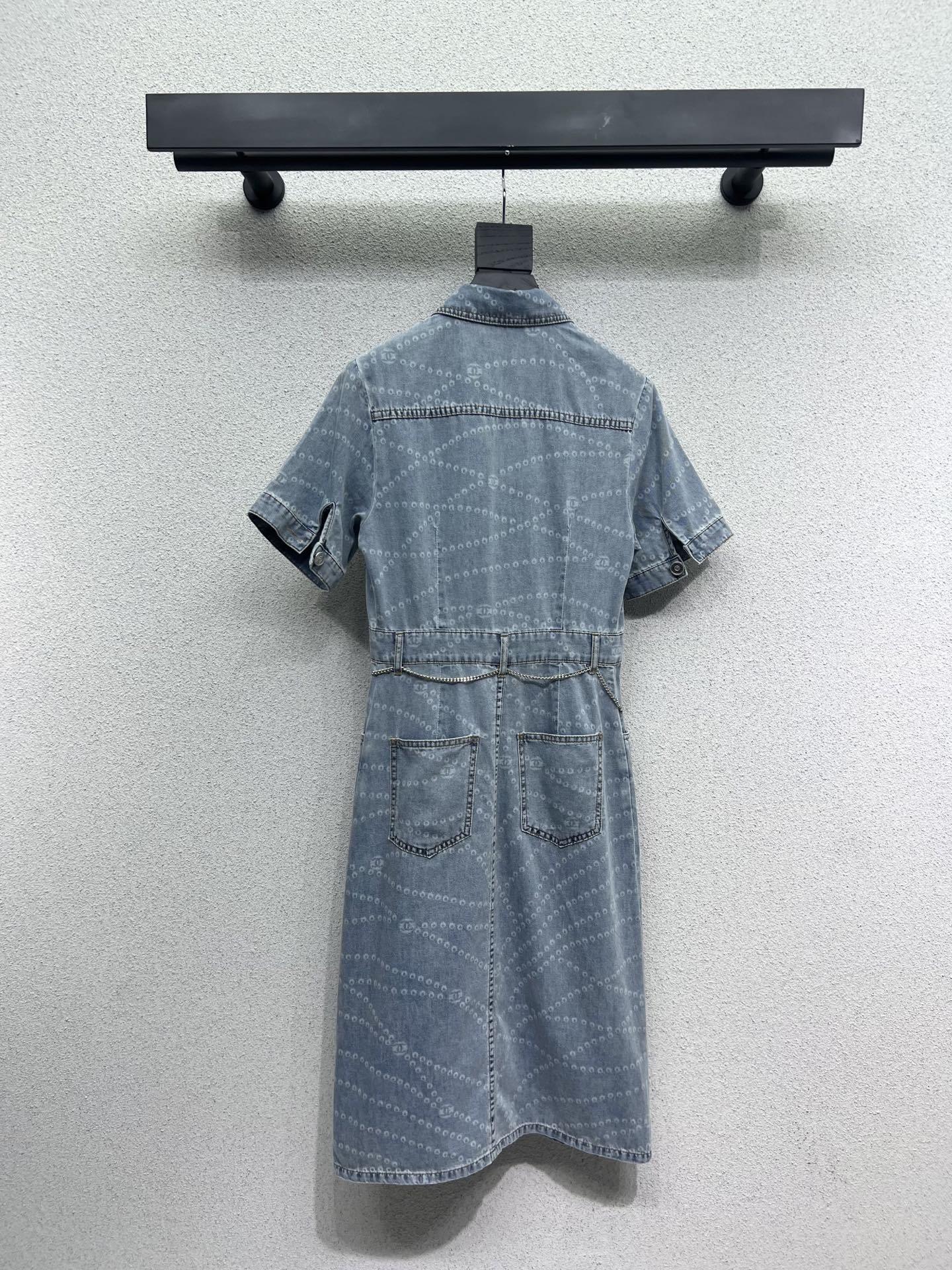 CHANE Denim Short Sleeve Dress