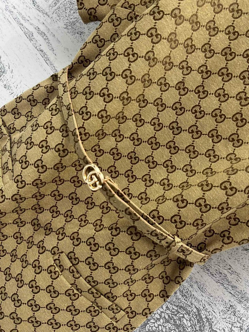 GUCC25SS Round Neck Short Sleeve Straight Dress