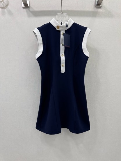 Louis vuit color clashing sleeveless dress