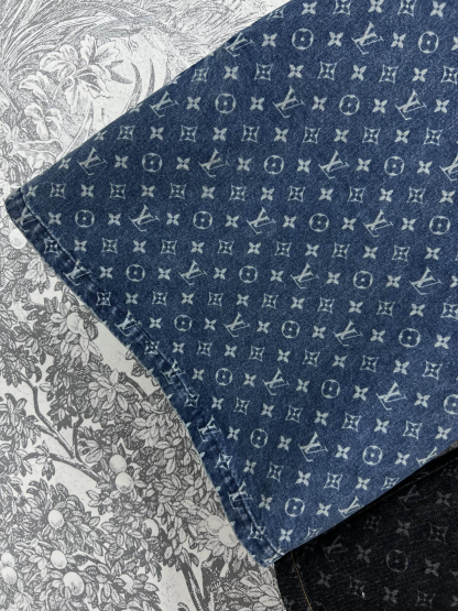 LU25SS Old Flower Denim Vest Dress