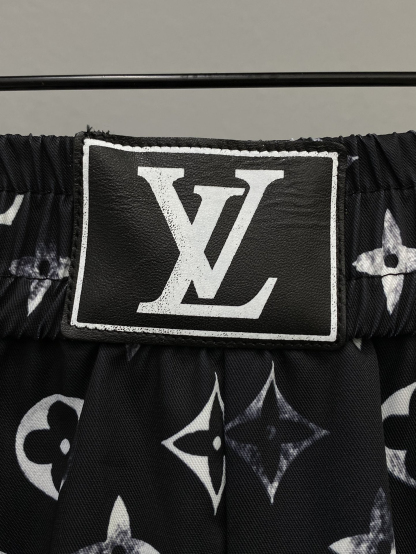 LU Classic Old Flower Print Casual Straight Leg Pants Trousers