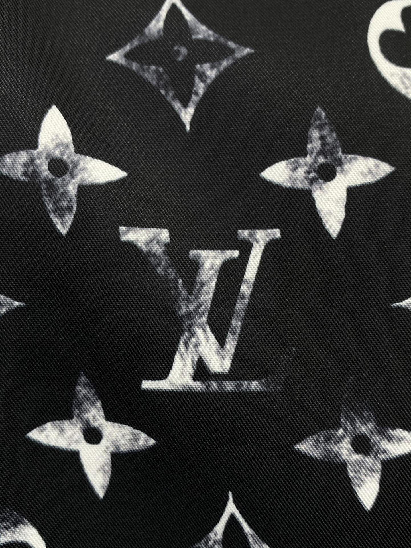 LU Classic Old Flower Print Casual Straight Leg Pants Trousers