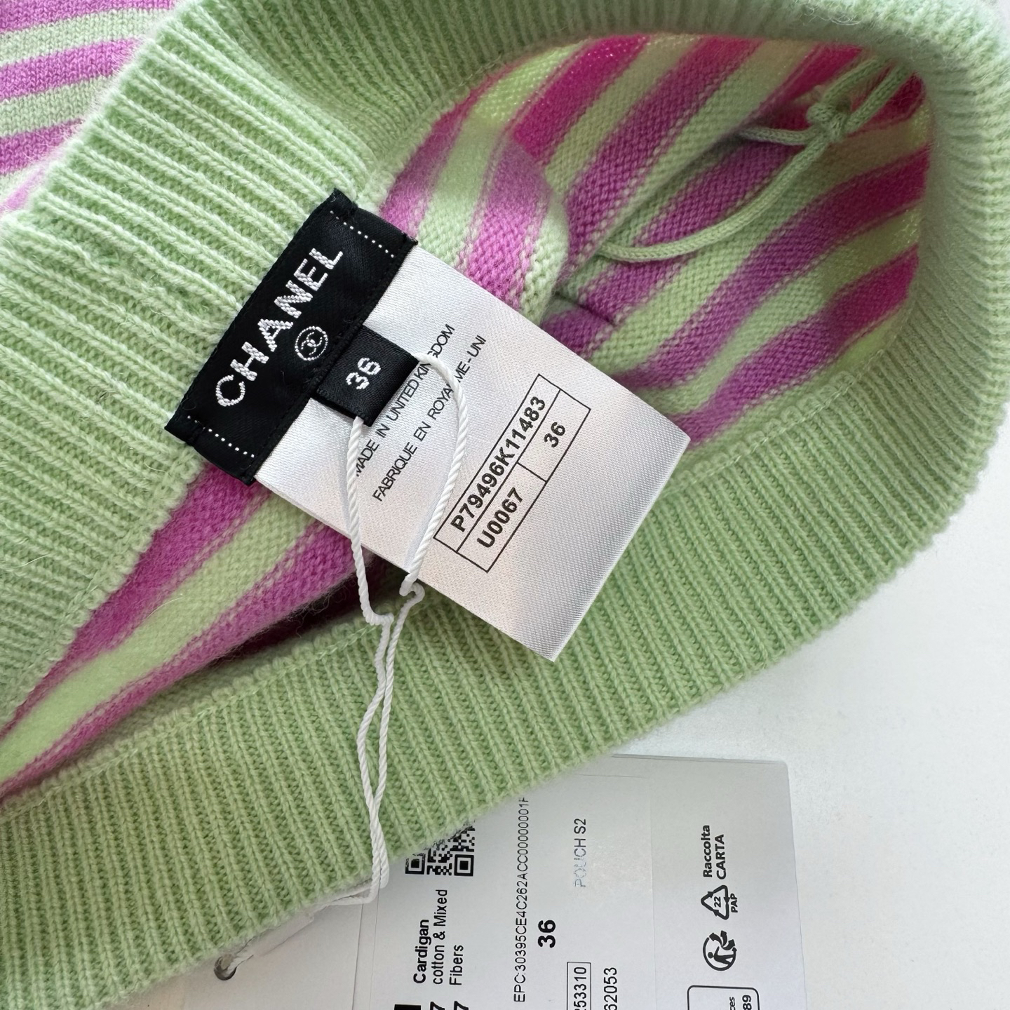 CHANE25SS pearl chain cashmere shorts