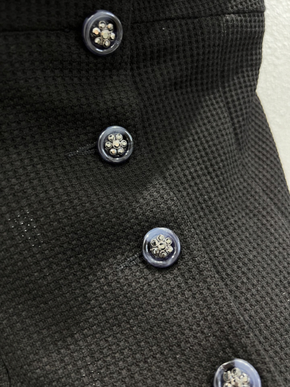 CHANE25SS French black and white patchwork bustier camisole