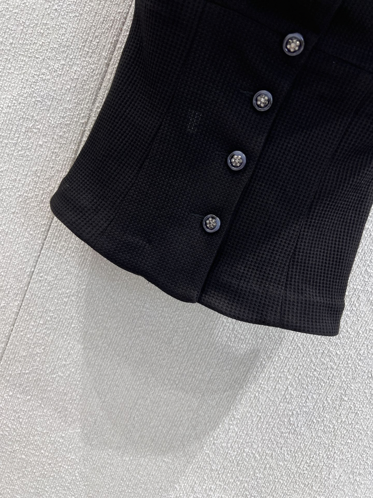 CHANE25SS French black and white patchwork bustier camisole