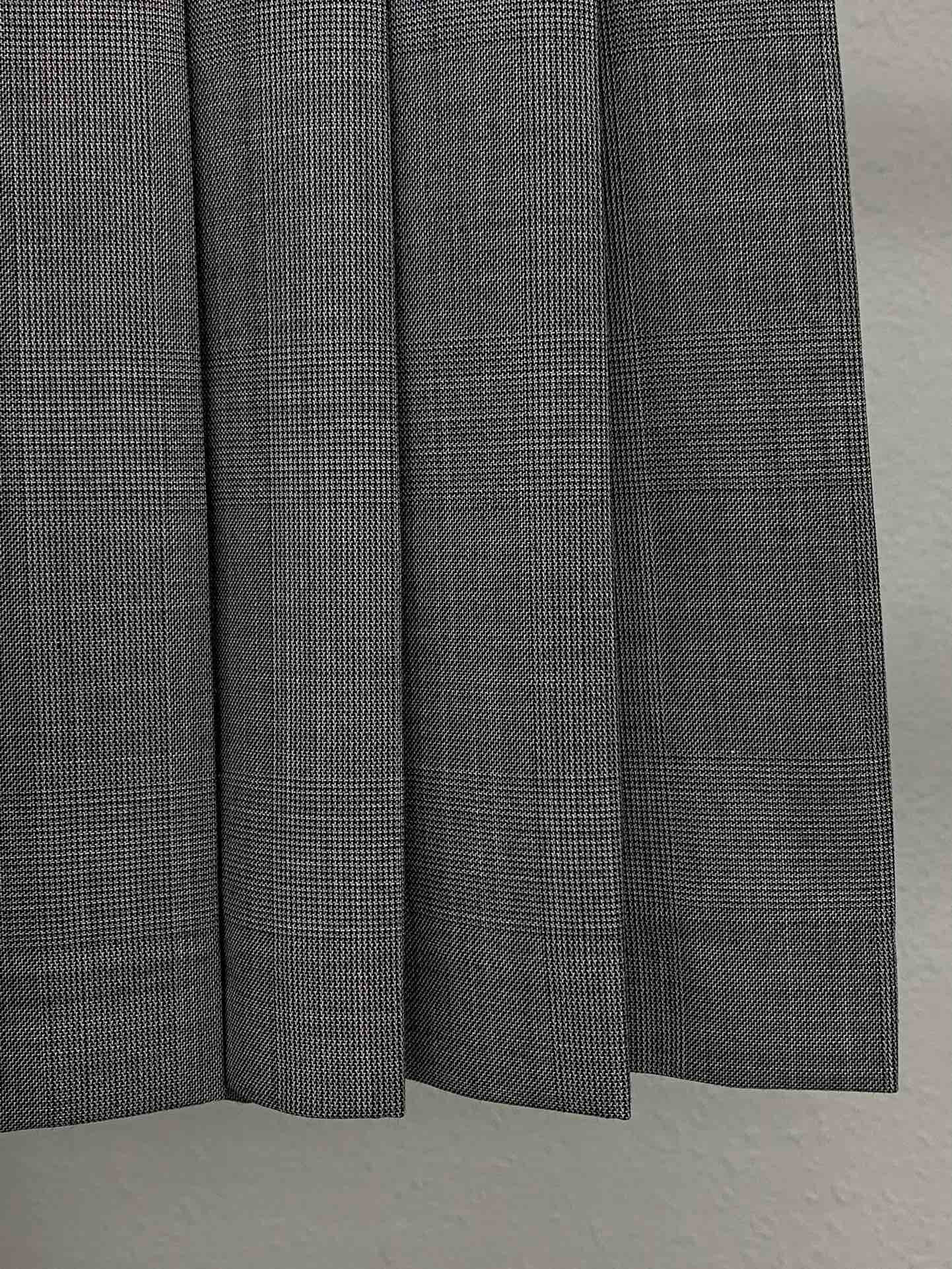 MIU Threaded Woven Letter Logo High Waisted Pleated Skirt