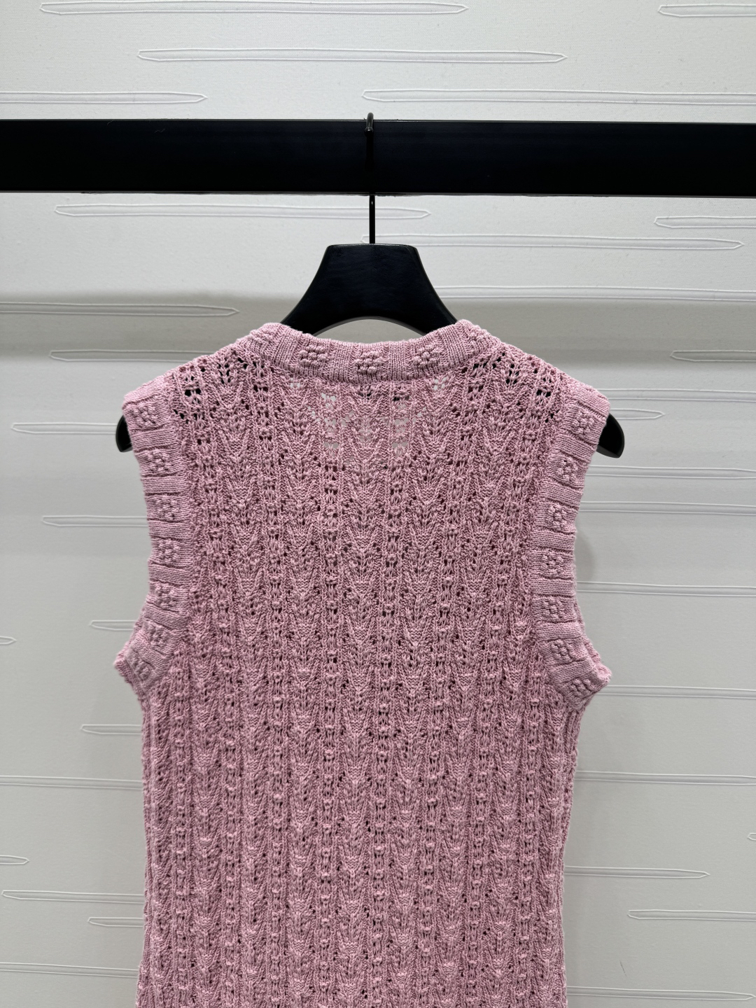 CHANE25SS round neck crochet pocket knit jacket