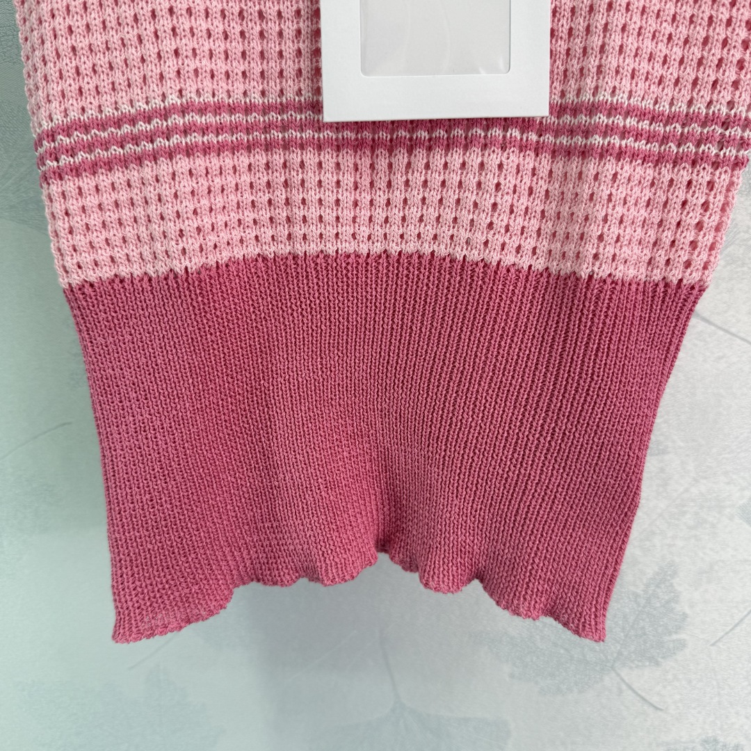 CHANE25SS Knit Crew Neck Cami Tank Top