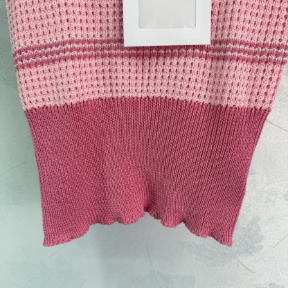 CHANE25SS Knit Crew Neck Cami Tank Top