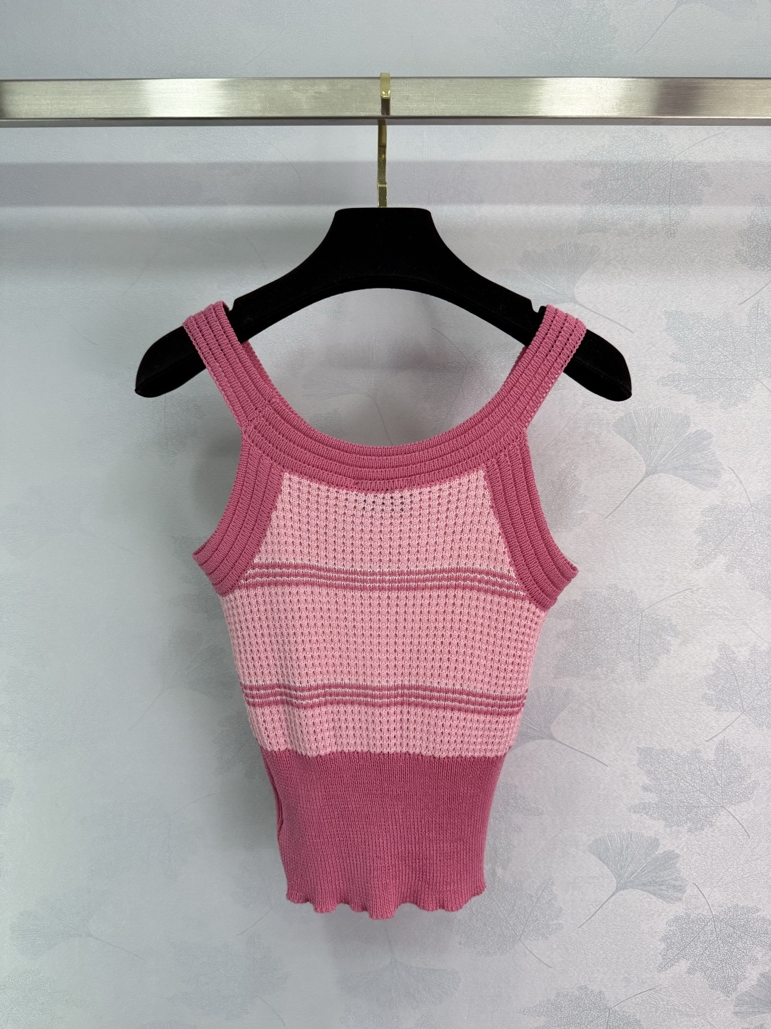 CHANE25SS Knit Crew Neck Cami Tank Top