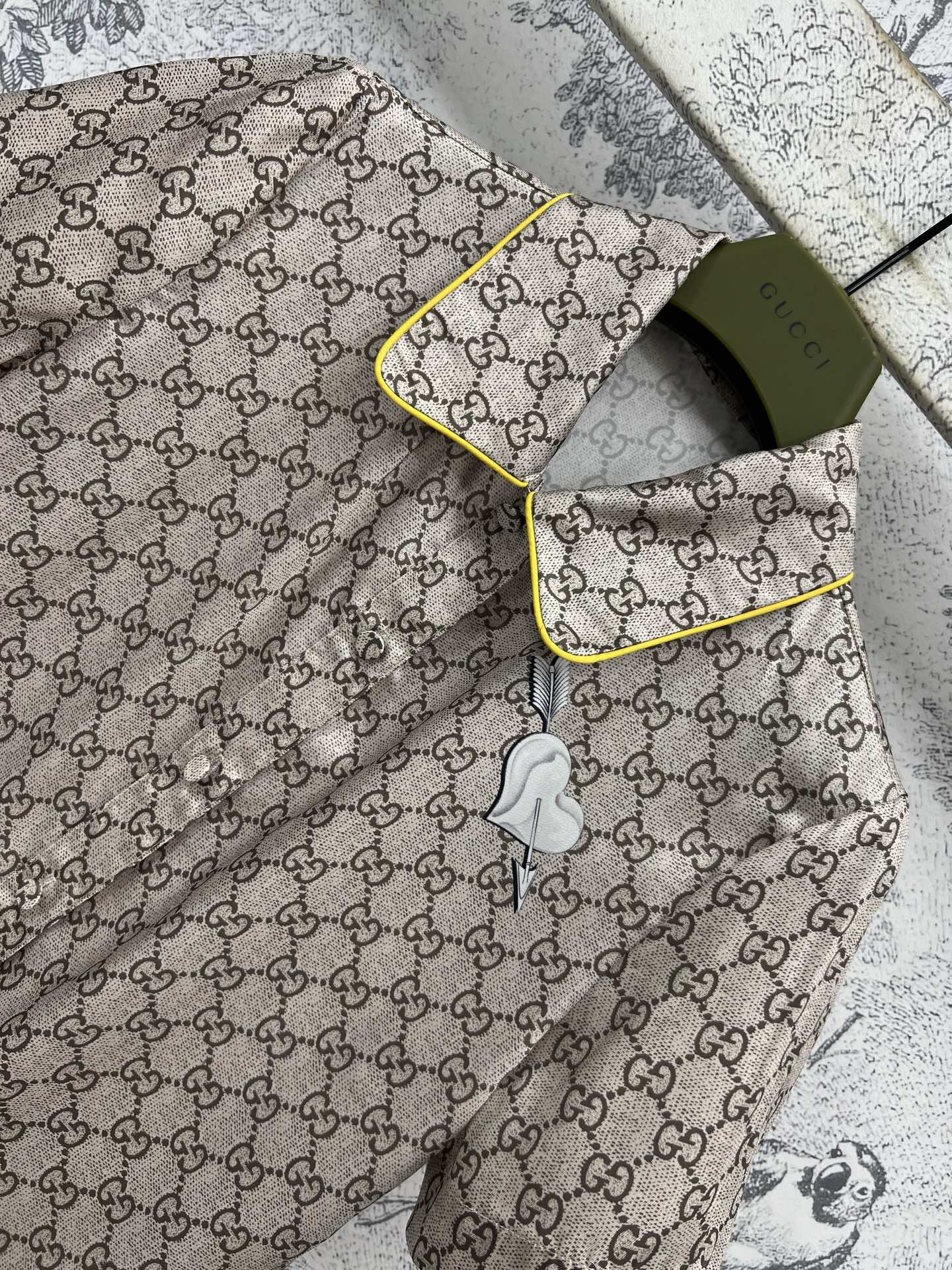 GUCC25SS Jacquard Short Sleeve Jumpsuit