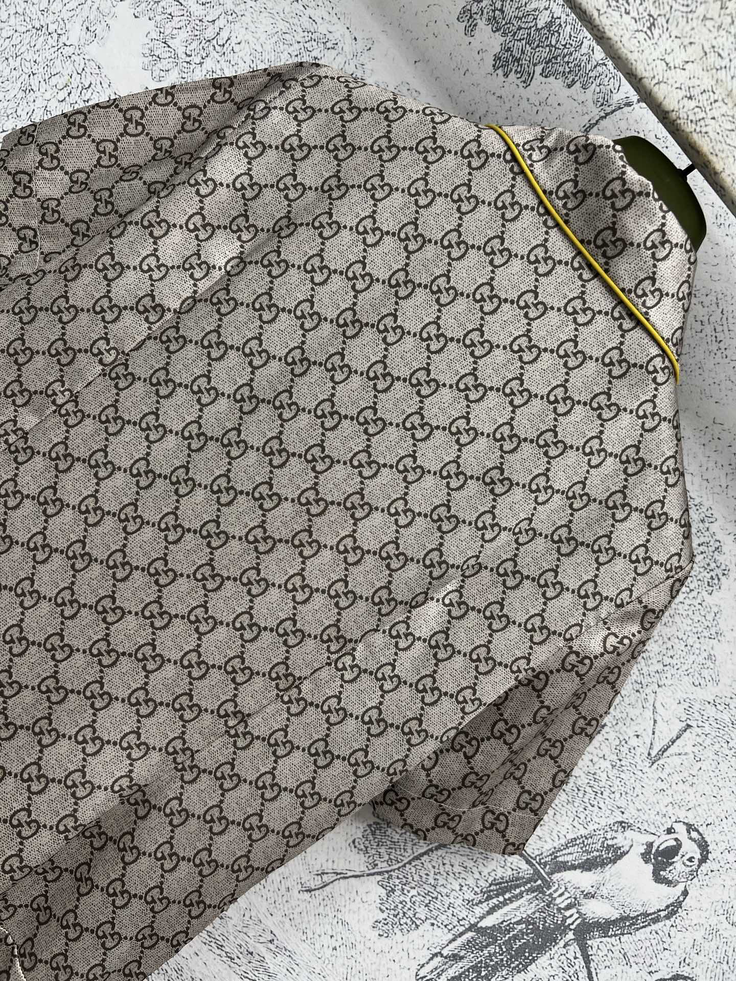 GUCC25SS Jacquard Short Sleeve Jumpsuit