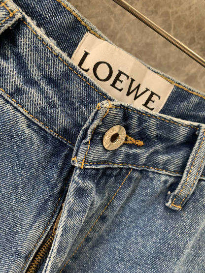 LOE denim five-quarter pants