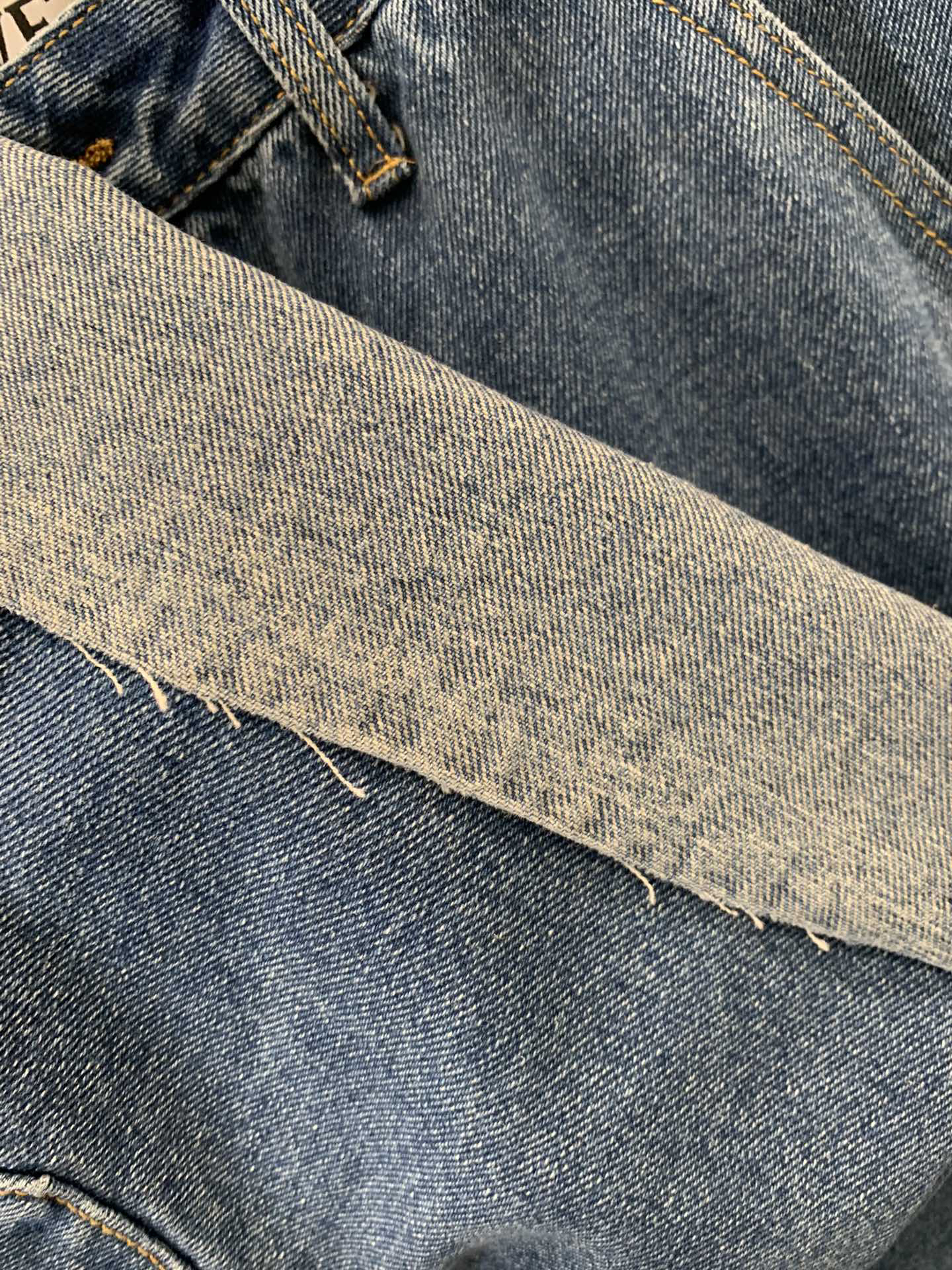 LOE denim five-quarter pants