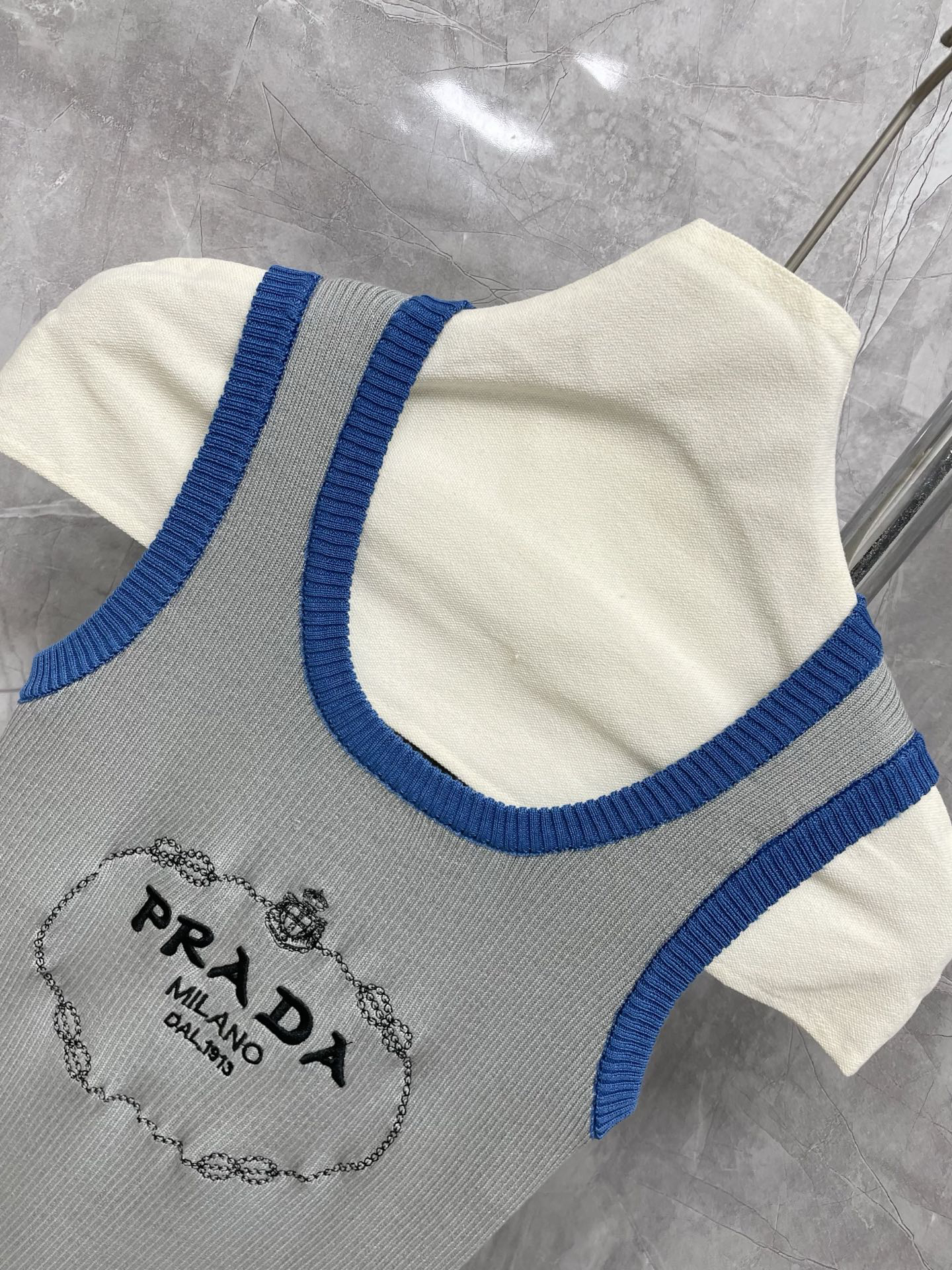 PRAD25SS Embroidered Threaded Wrap Vest