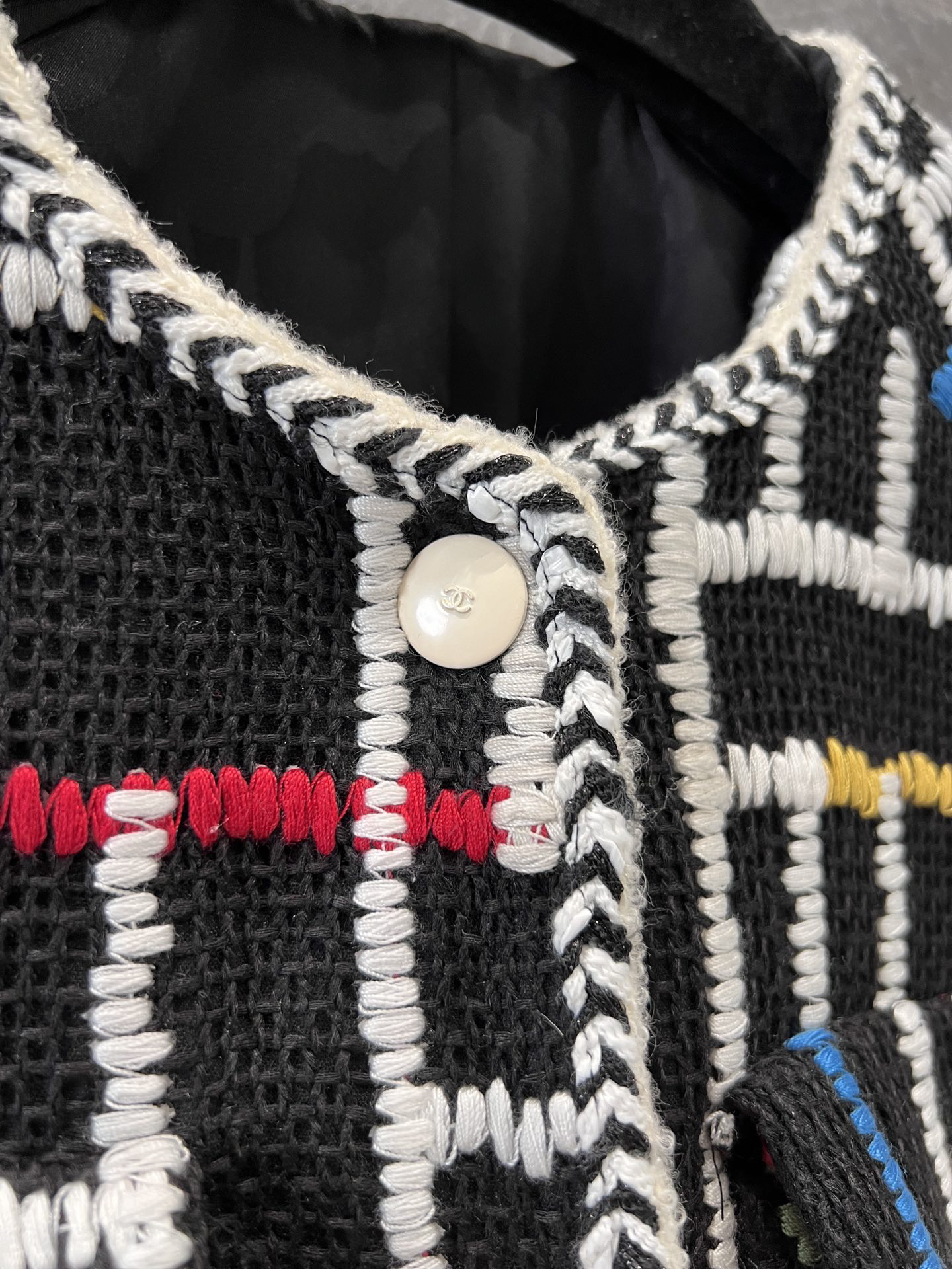 CHANE25SS colorful striped chambray jacket