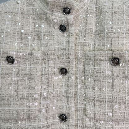 CHANE25SS Woven Plaid Vest