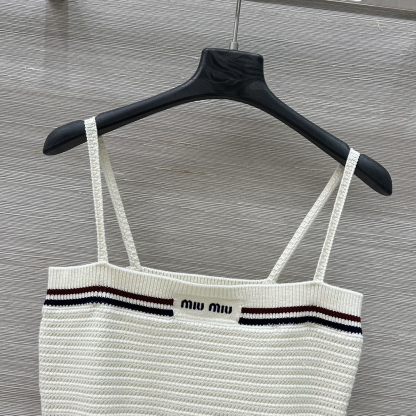MIU25SS striped jersey camisole tank top