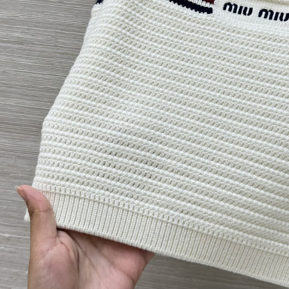 MIU25SS striped jersey camisole tank top