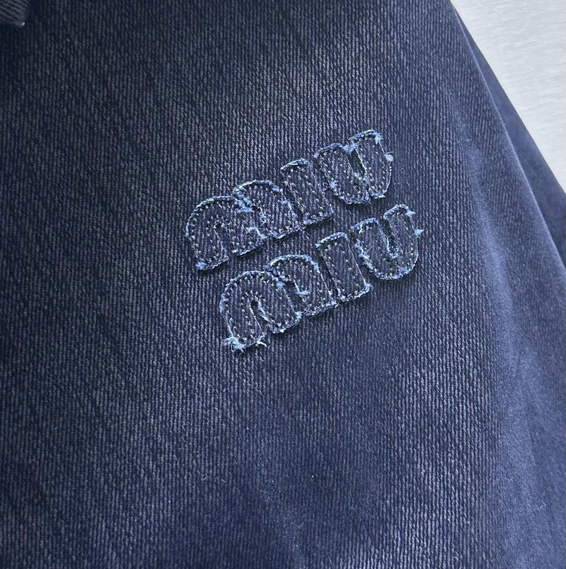 MIU25SS denim zipper jacket