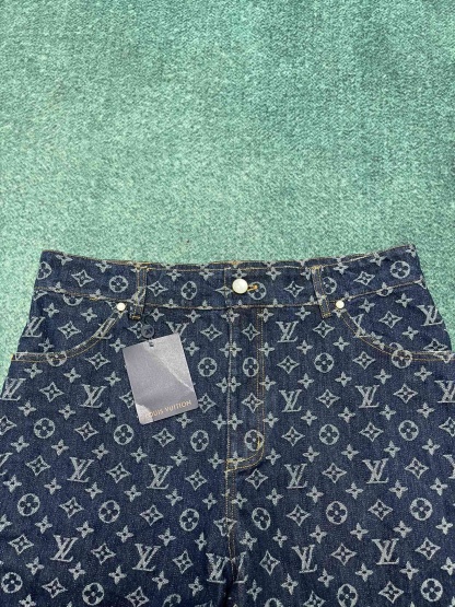 LU 25SS Colorblocked Denim Shorts