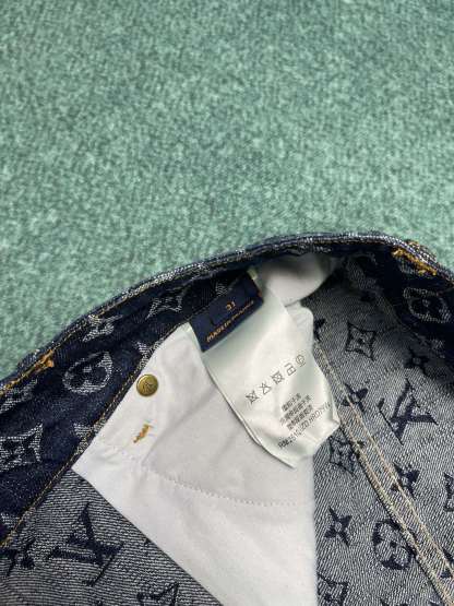 LU 25SS Colorblocked Denim Shorts