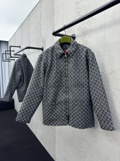 GG Printed Zipper Jacket