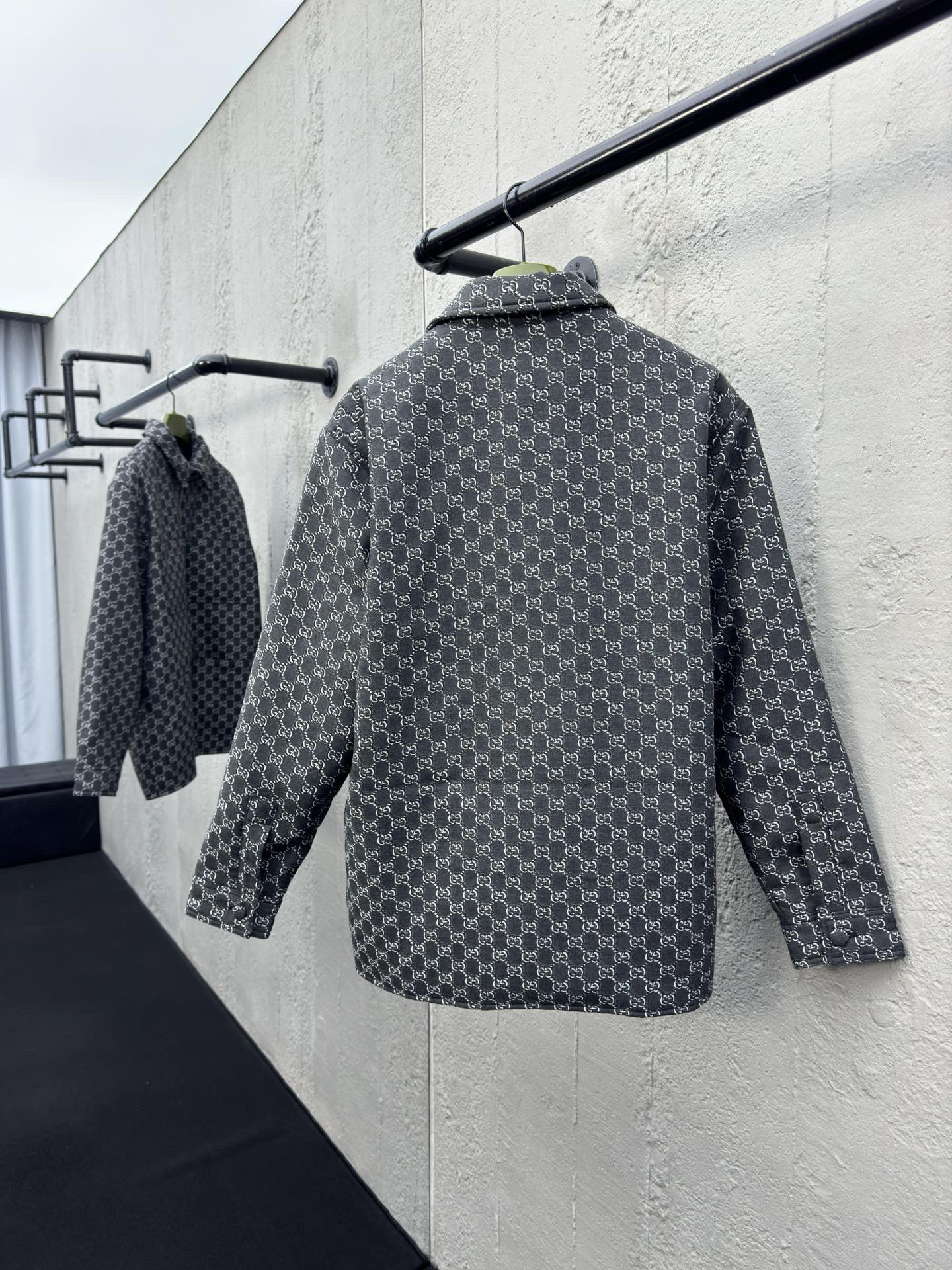 GG Printed Zipper Jacket