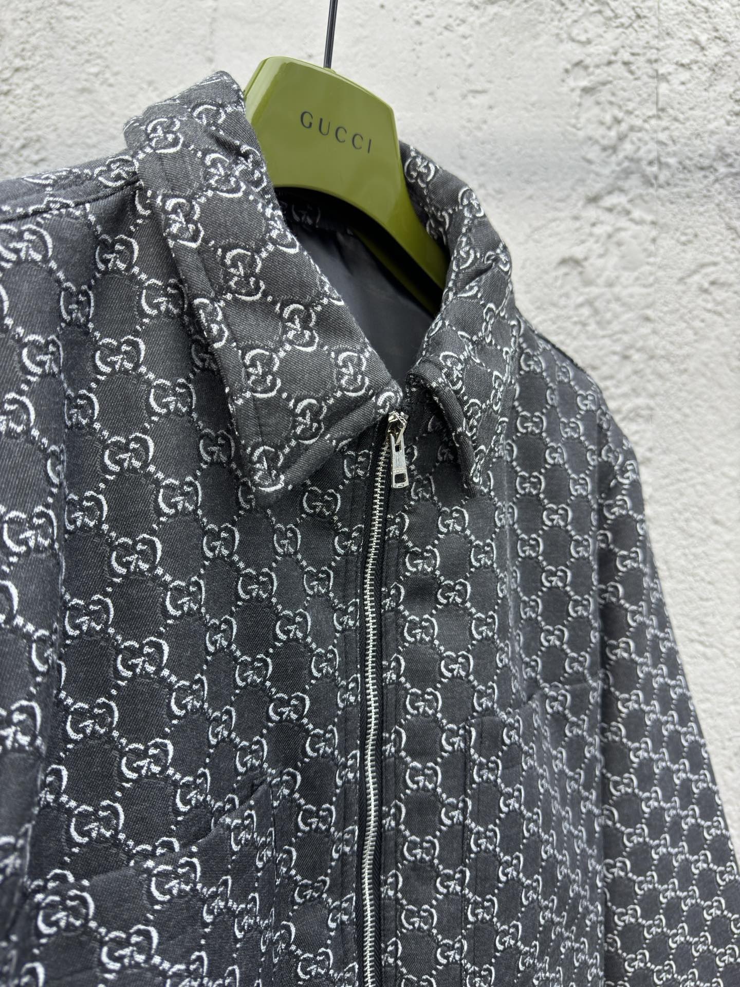 GG Printed Zipper Jacket