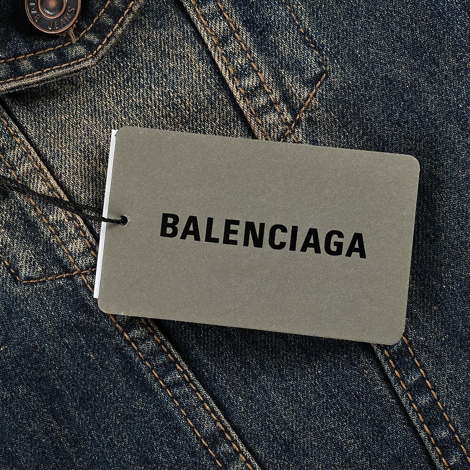 BA Bit Double Coin Graffiti Print Denim Jacket