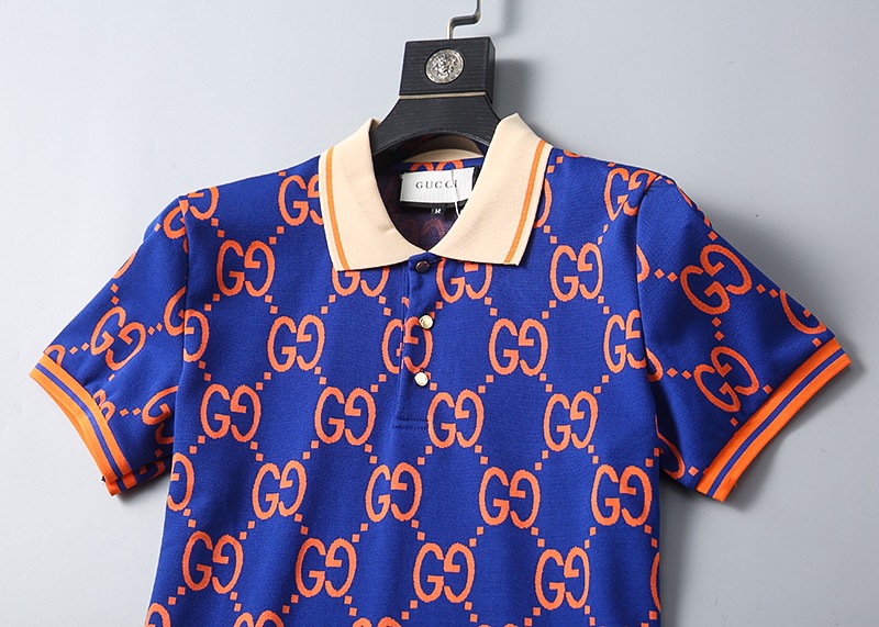 GG Full printed logo short sleeved POLO set