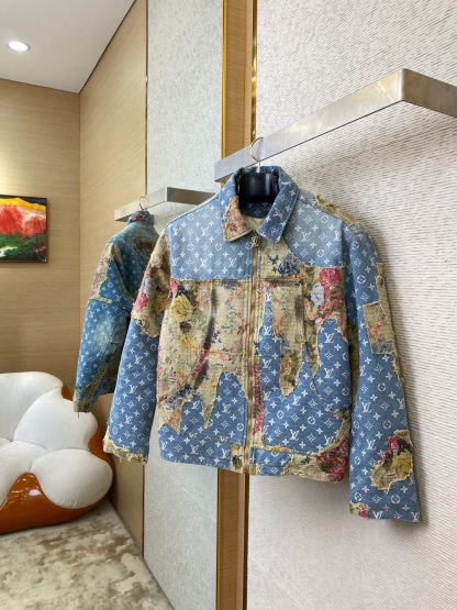 1V Tie dye denim jacket