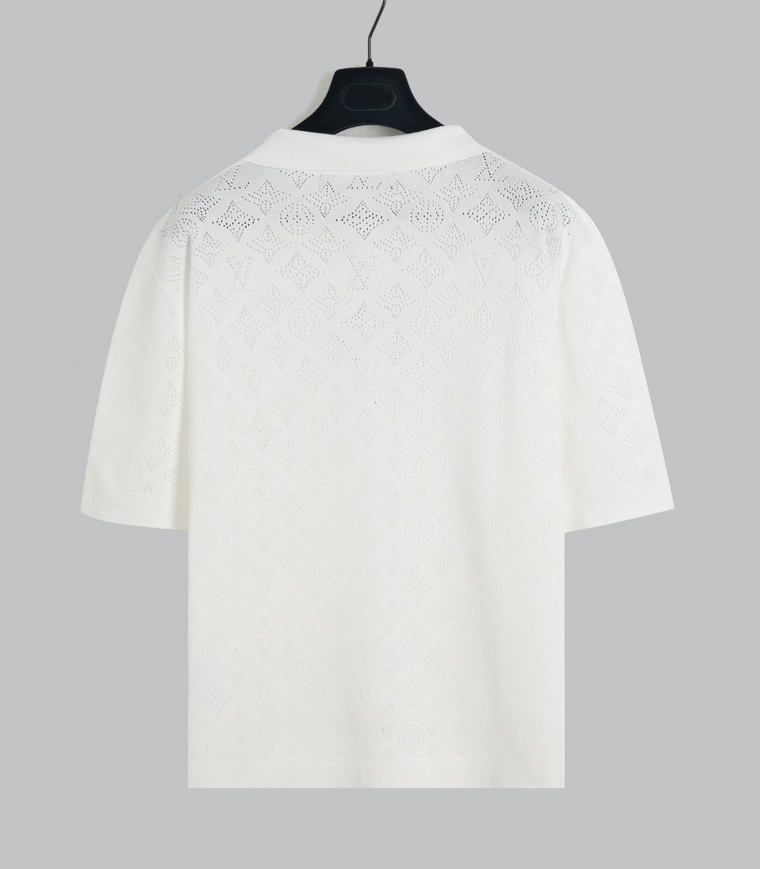 1V Football star's same knit dark flower hollow short sleeved cardigan