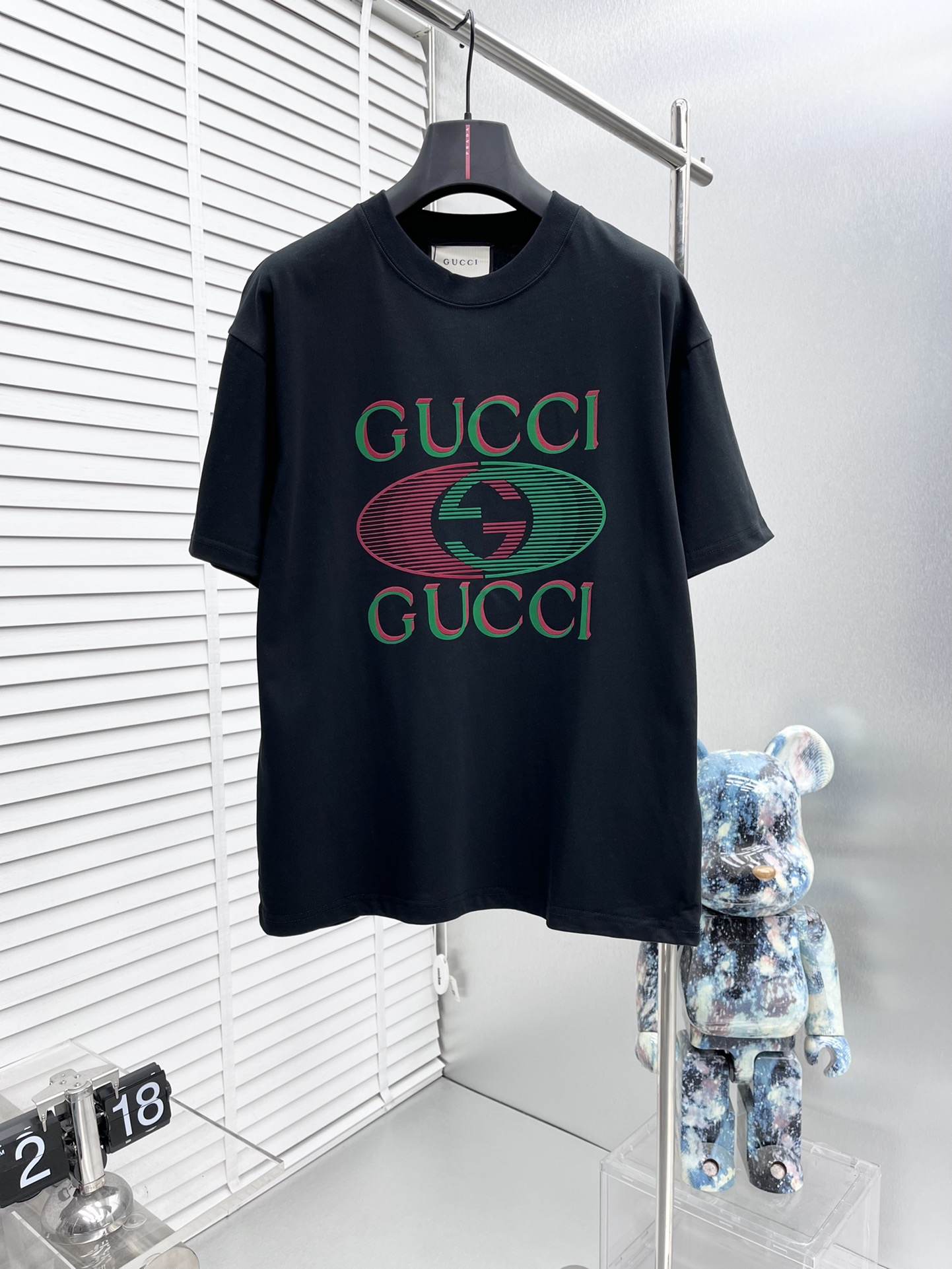 GG 25SS Color blocked large logo printed T-shirt