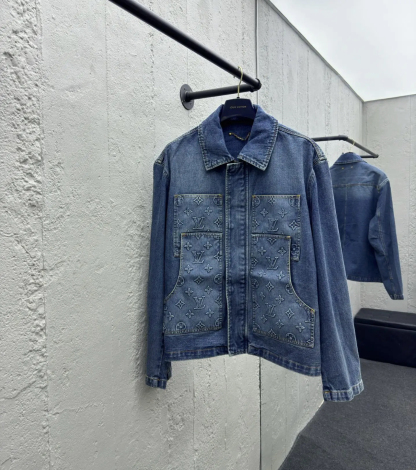 1V Pocket printed logo denim jacket
